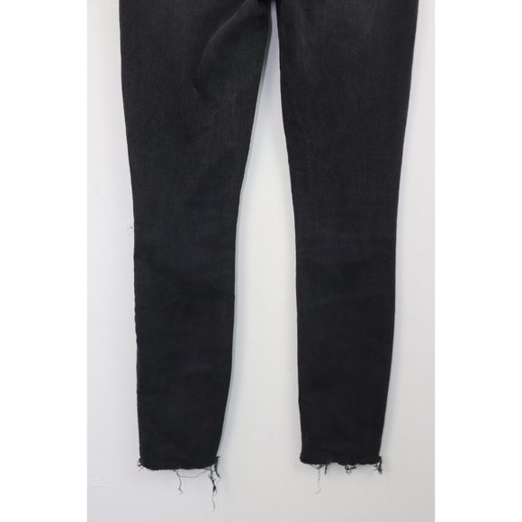 Mother High Waisted Looker Ankle Fray Skinny Jeans Lighting Up Lanterns Grey 24 - Picture 11 of 11